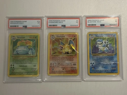 Pokemon Base Set 1999 Holo Charizard, Blastoise, Venusaur PSA 1 BIG 3 TRIO!