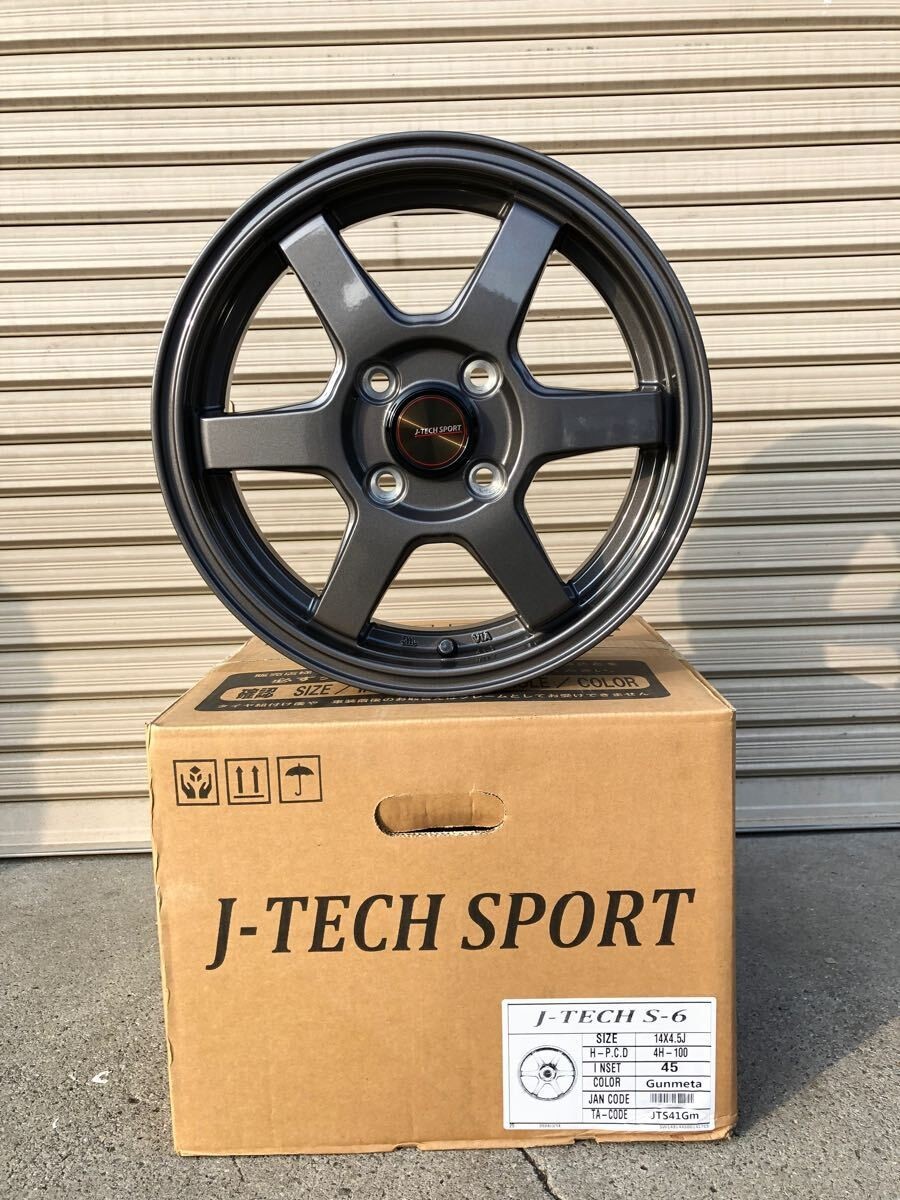 JDM J-TECH S6 14”4.5J＋45 4x100 Set4 Kei mini truck 1999~Hijet