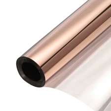 Reflective Window Film One Way Daytime Mirror Privacy Film,Brown Silver 17"x16'