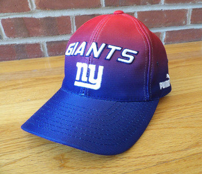 VINTAGE PUMA NFL PRO LINE AUTHENTIC NEW YORK GIANTS RED BLUE STRAPBACK HAT OSFA