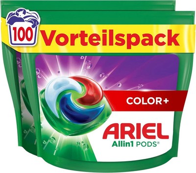 Ariel Waschmittel Pods All-in-1 Color+ Kapseln kraftvoll 100 Waschladungen