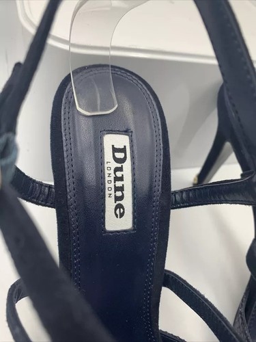Dune marineblaue Wildleder- und Lederriemchen-Stiletto-Heels. Spitz zulaufend. Neu! Größe 8 - Bild 8 von 15