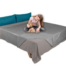 Light Grey Reversible Pet Bed Blanket 100 Waterproof Velvet 52x82 Inch