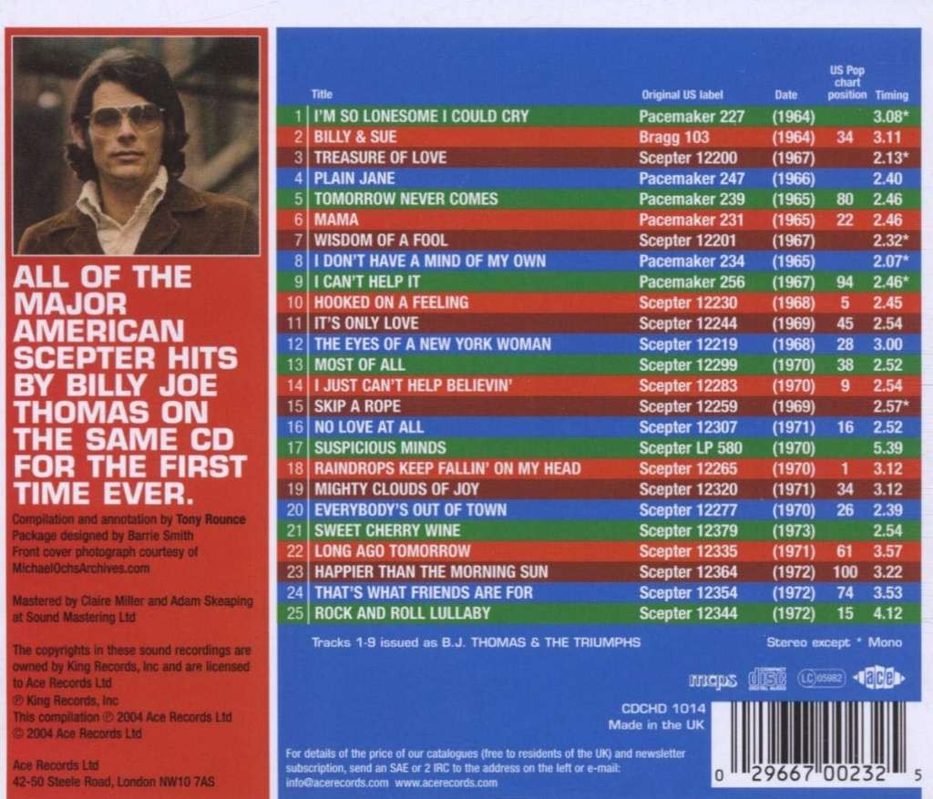 side CD まとめ The Scepter Hits and more 1964-73 by Thomas, B.J. (CD, 2004) for