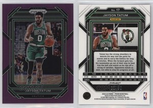 2022-23 Panini Prizm Purple Prizm /99 Jayson Tatum #17
