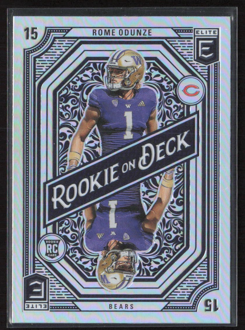 2024 Donruss Elite Rookie On Deck Rome Odunze #2 Chicago Bears