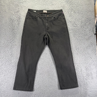 Vintage Weatherproof Sweatpants Men's 34x26 Green Cotton Straight Fleece Lined