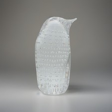 Whitefriars Glass Penguin Ray Annenberg Rare Flint Clear MCM Vintage