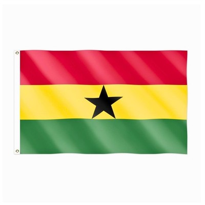 Ghana Flagge groß 5 x 3 Fuß 2 Ösen Ghanaische nationale Weltmeisterschaft Sport Fan Unterstützung