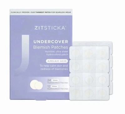ZitSticka UNDERCOVER Invisible Hydrocolloid Blemish Patches 36 Pack New