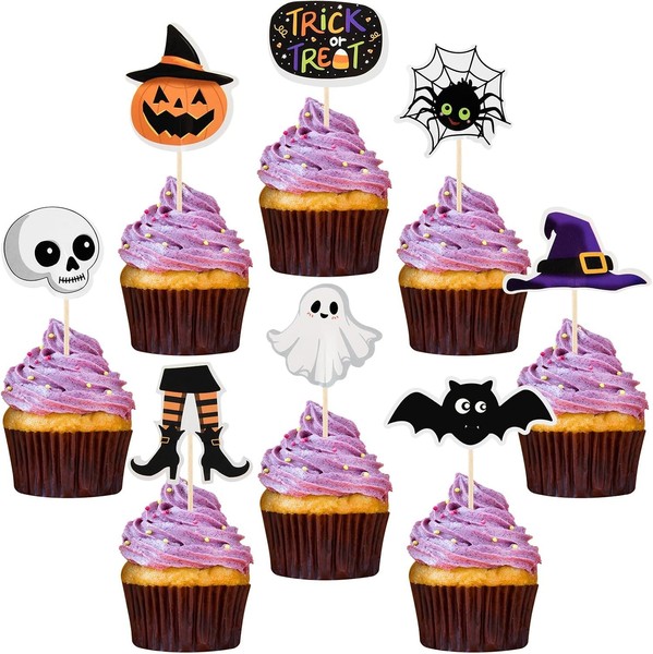 Halloween-Cupcake-Topper 80 StüCk Gruseliges Spukhaus Party ZubehöR Deko-image