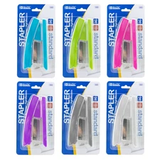 BAZIC Bright Color Standard (26/6) Stapler, pack of 24