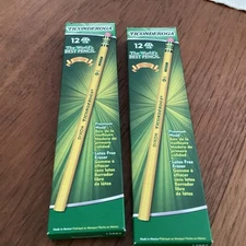 Ticonderoga 12 Yellow Wood Pencils, #2 HB  Smooth Unsharpened Set Of 2 Packs