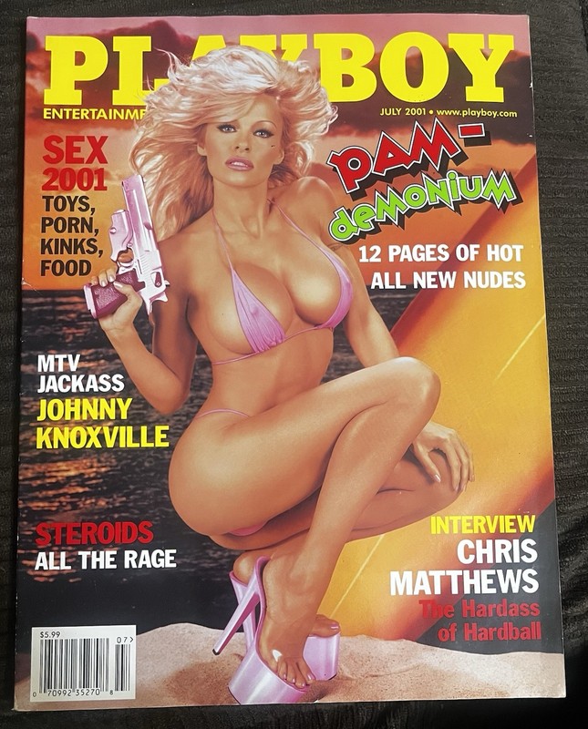 July 2001 Playboy Magazine Pamela Anderson On Cover
