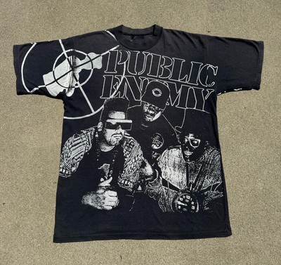 Vintage 1991 Public Enemy All Over Print Rap T-Shirt Size XL | eBay
