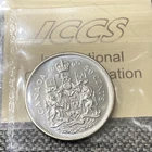 1965 ICCS Graded Canadian Silver .50 Cent, **PL-65*  CERT# XZJ145