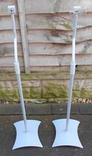 AVF Silver Adjustable Speaker Floor Stands X 2 (83cm-109cm) Used Have Wear Read