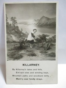 1910 REAL PHOTO POSTCARD KILLARNEY, BY KILLARNEY'S LAKES AND FELLS