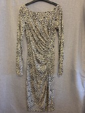 LK Bennet Women's Dress. Leopard Print. Size 8. Knee Length, Long Sleve