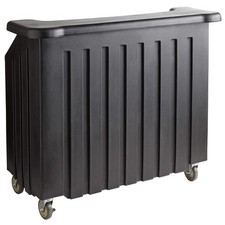 Cambro BAR540110 Cambar® Black 54" Portable Bar with 5-Bottle Speed Rail