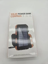 DNiceC Compass Solar Power Bank Solar Charger Super Bright Flashlight (Orange)