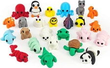 3D Printed Animal Figurines Set, Articulated, Flexible, Party Favors, Fidget Toy