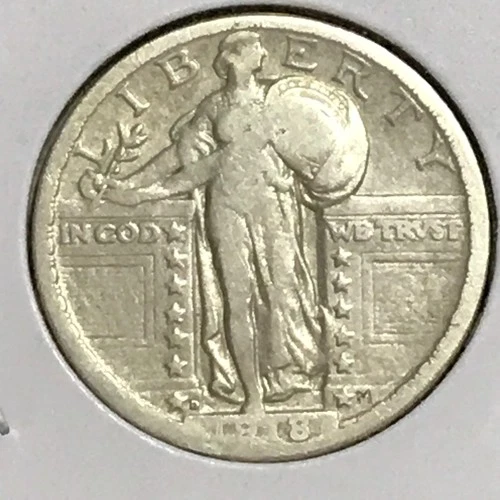 U.S. Standing Liberty Quarter VG/F 1918-D
