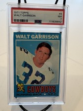 1971 Topps - Walt Garrison #8 (RC) PSA 7 NM Dallas Cowboys