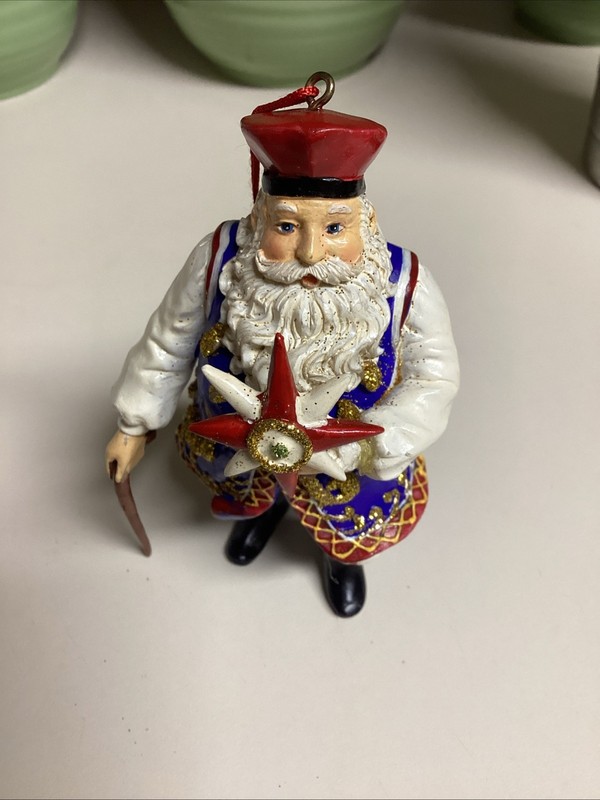 Unbranded Polish Santa Clause Christmas Ornament Resin Holiday