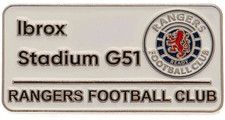 RANGERS FC FOOTBALL METAL STREET SIGN PIN BADGE OFFICIAL RFC GIFT