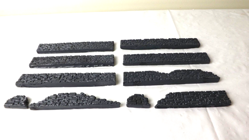 HO/OO SCALE RESIN CAST DRY STONE WALL COUNTRY STYLE FENCING 21 PEICES PRIMED & P - Picture 2 of 5