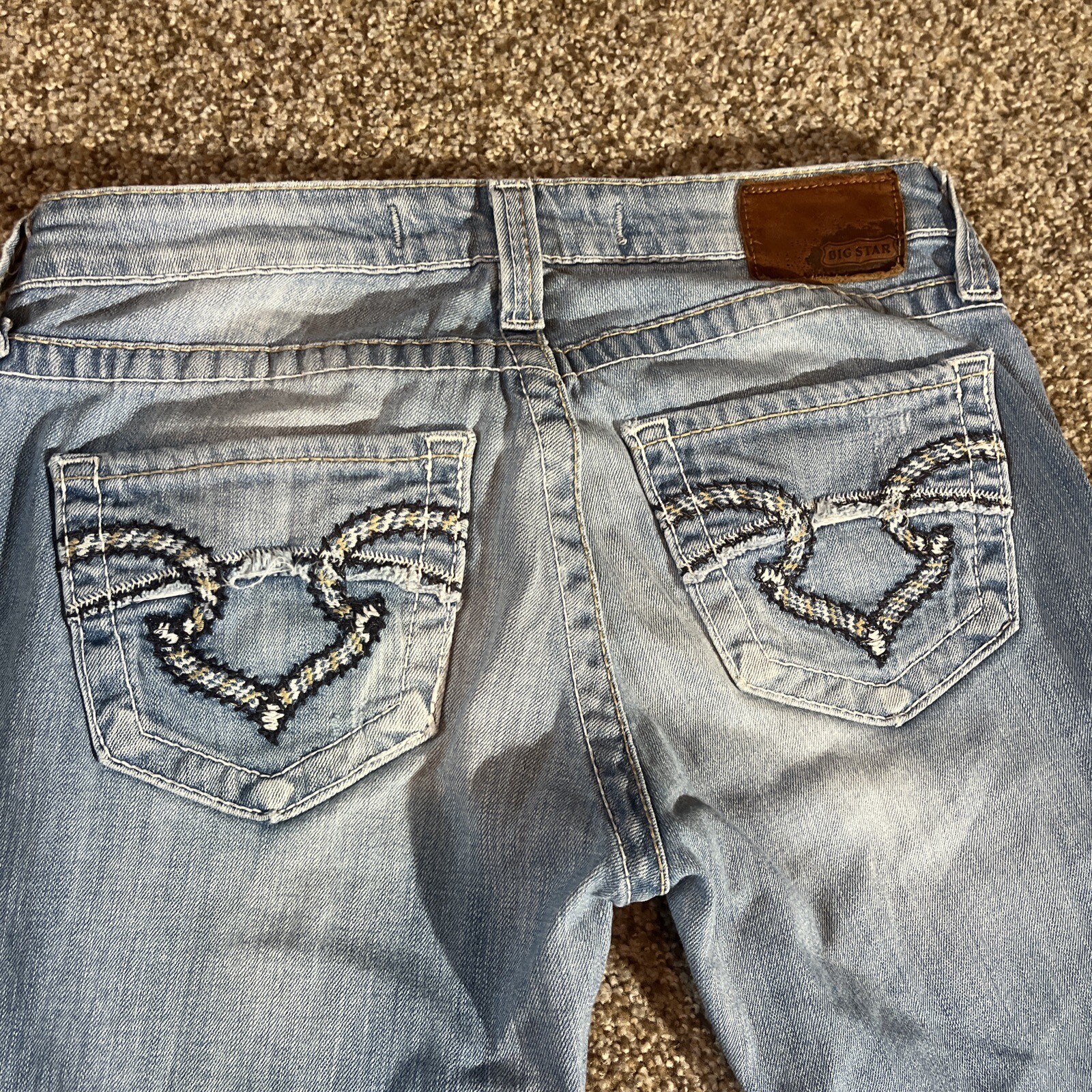 Big Star Remy Jeans Womens 27 (29x26) Cropped Capri Low Rise Fit Denim Blue - View 13