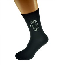 Your Adorable Funny Valentines Black Mens UK Size 5-12 Socks - X6N310
