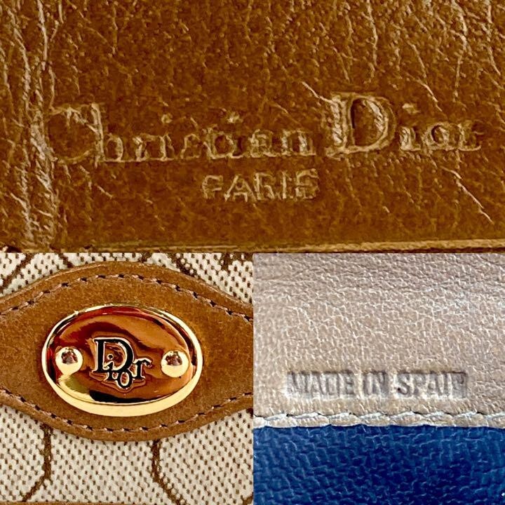 Christian Dior Honeycomb Long Wallet Brown Luxury Designer
