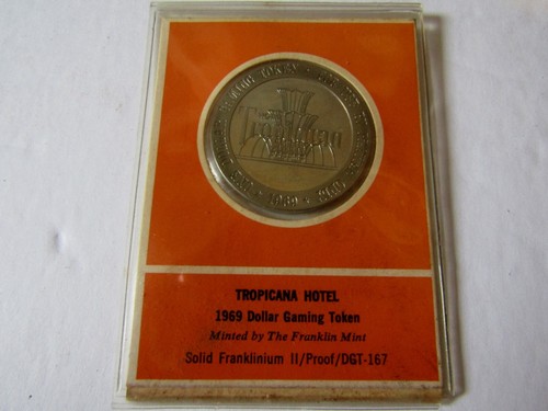 10 Franklin Mint $1 Dollar & Half Dollar Gaming Tokens Proof Coins Orange Card - Picture 2 of 12