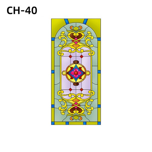 Vintage Stained Window Privacy Film Opaque Glass Static Cling Sticker Covering - Picture 11 of 18