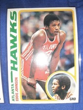1978-79 Topps Eddie Johnson Rookie Card #108 Atlanta Hawks FREE SHIPPING MVP HOF. rookie card picture