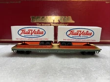 Tyco True Value Hardware Stores Piggyback Trailers & Flat Car, All Steps
