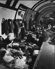 British People taking cover West End London Air Raid Shelter 8x10 Photo WWII 847