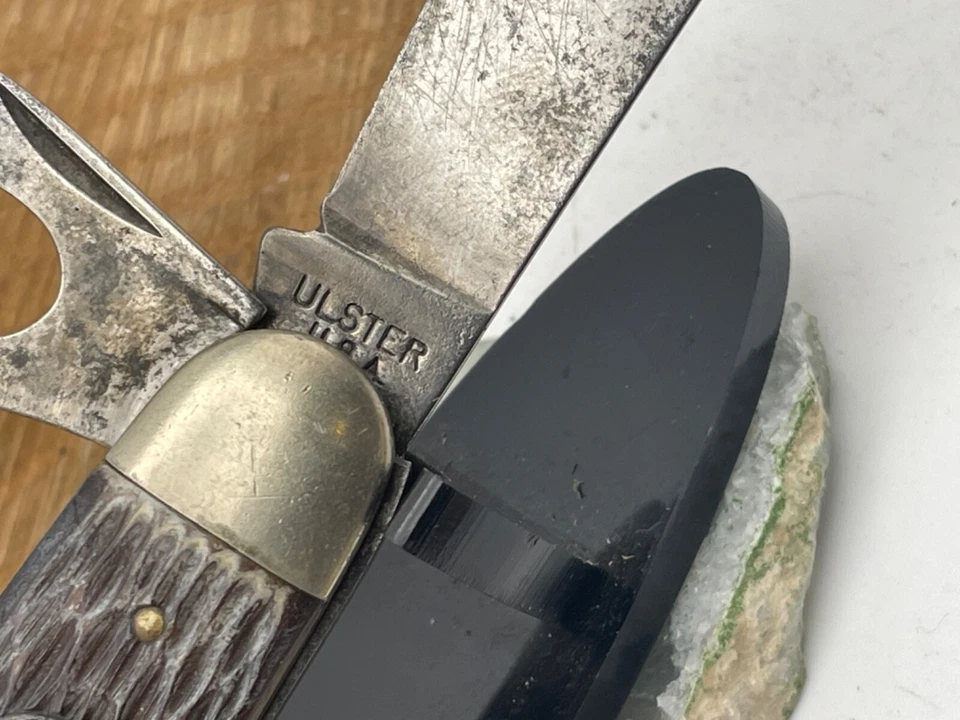 Navaja de bolsillo vintage Ulster EE. UU. Boy Scouts 1 hoja 3 herramientas mango Delrin--1879.24 Foto 4 de 4