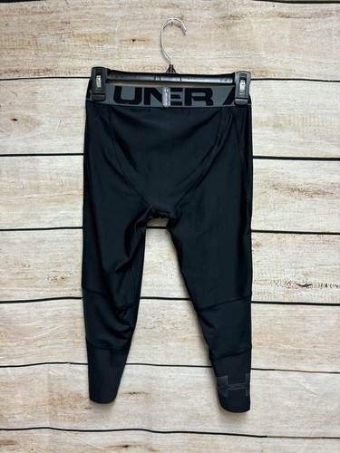Under Armour Boys Spandex Leggings Youth Size Large Black Heat Gear Football - Picture 9 of 12