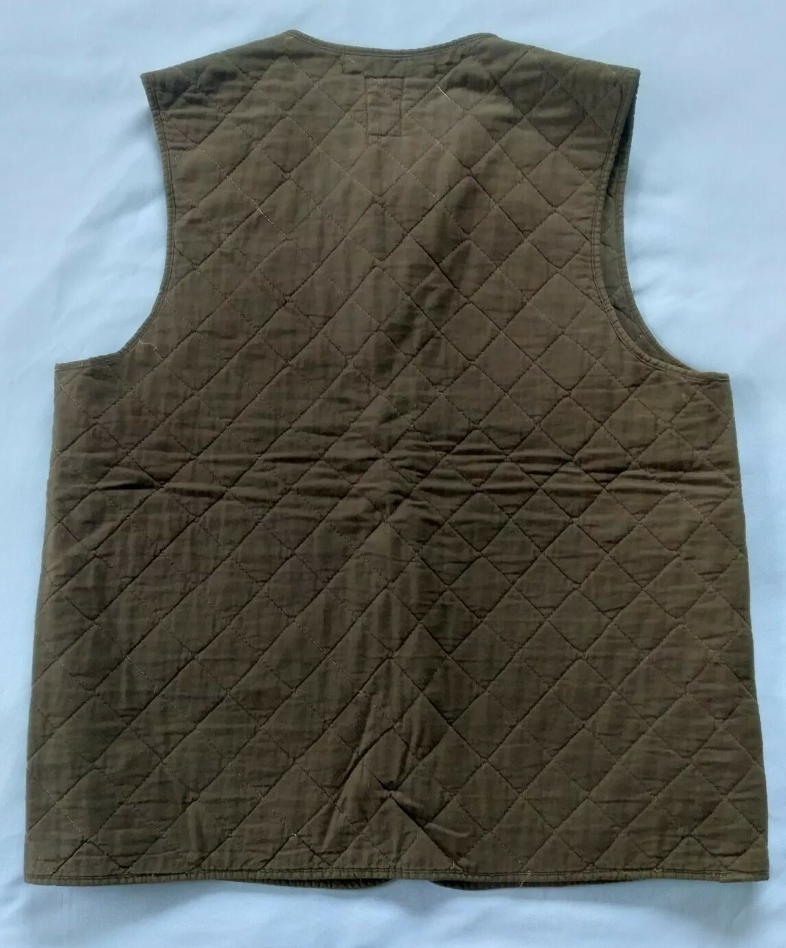 Vintage Antique Begetex Quilted Vest Brown Measuremen… Gem
