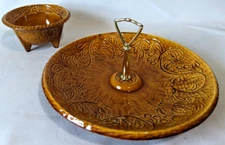 MADDUX California Pottery Chip Bowl  and Dip Bowl Snack Tray  3230 and 3230P