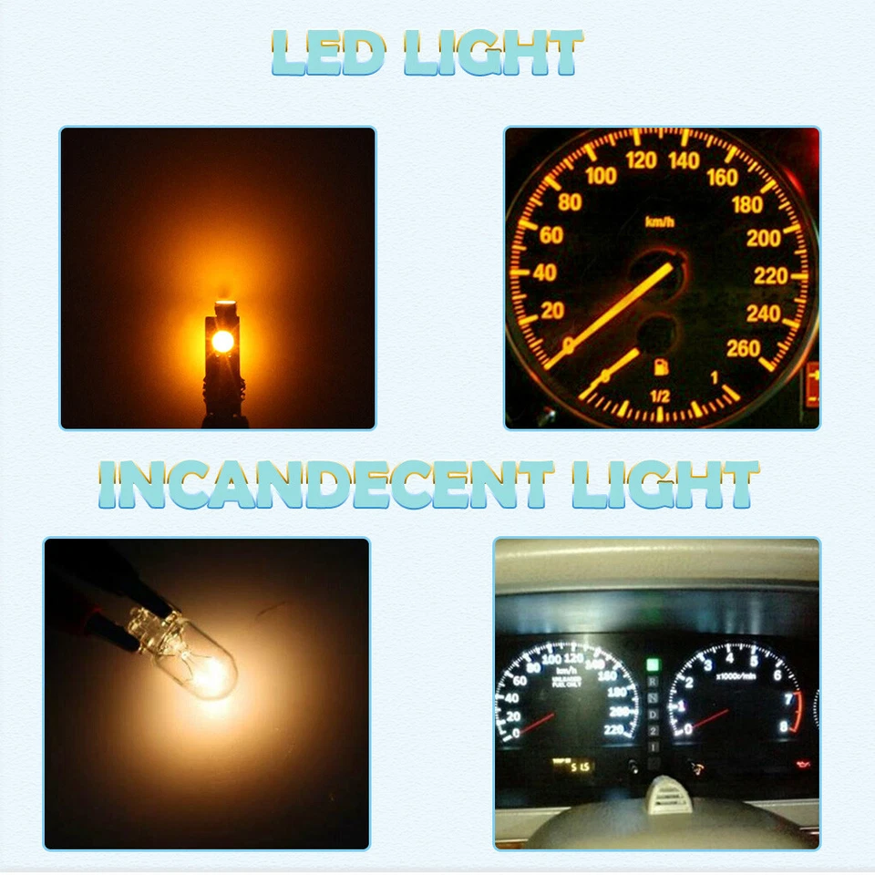 15 piezas T5 74 2721 3SMD Calibre Cluster TABLERO LED LUZ COCHE Ámbar 3000k Color Foto 4 de 4