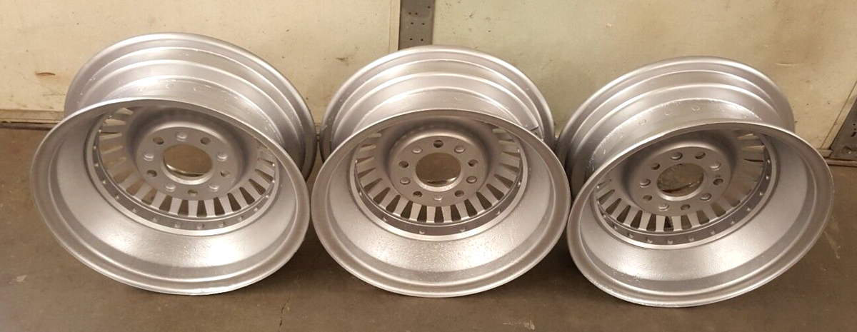 1955 Cadillac Kelsey-Hayes Sabre Chrome Wheels Set of 3 #38612