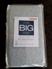The Big One Pair Pillowcases Jersey Standard Grey