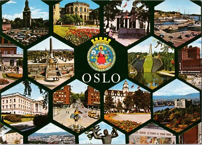 Postcard. Multiple Views of Oslo. Norway.