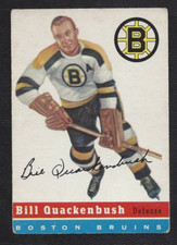 1954 Topps #49 Bill Quackenbush HOF Vintage Boston Bruins NHL Hockey 1954-55