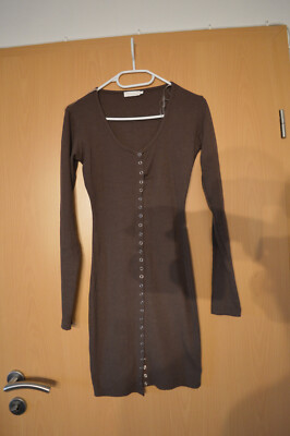 Tolles Ribbed Kleidchen dunkelbraun Meshki 36