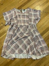 Torrid Pink Purple Plaid Challis Skater Dress Size 5X  New With Tags